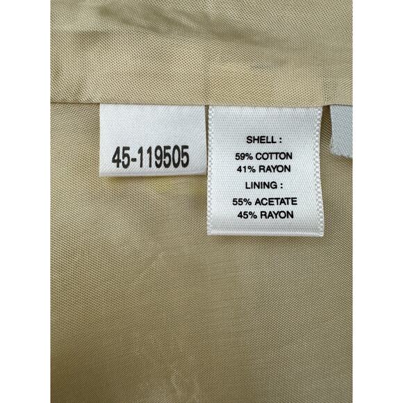 New Vintage Ann Taylor Women's Yellow Tweed Suit Jacket Sz 12 Skirt Sz 10 - Picture 7 of 12